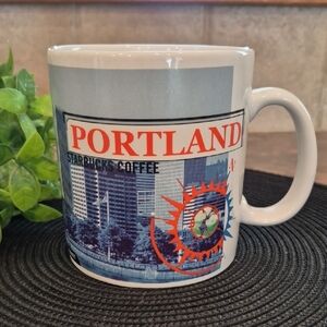 STARBUCKS Vintage 1999 Portland, Oregon Cityscape Ceramic Mug